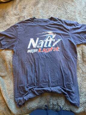 Lucky Brand Natty Light Graphic T-Shirt Blue Size L